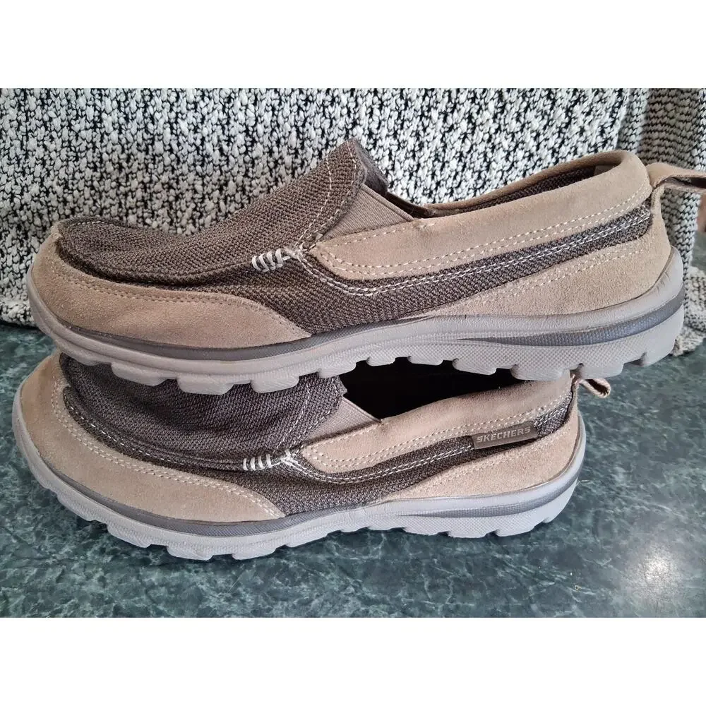 Skechers Relaxed Fit Superior Milford SN64365 Slip-on Loafer Shoes Mens 9 EEE